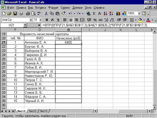 Ведомость Для Начисления Заработной Платы В Excel